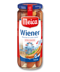 Meica - Vienna Sausages 6 pcs - 250 g glass / Wiener Würstchen