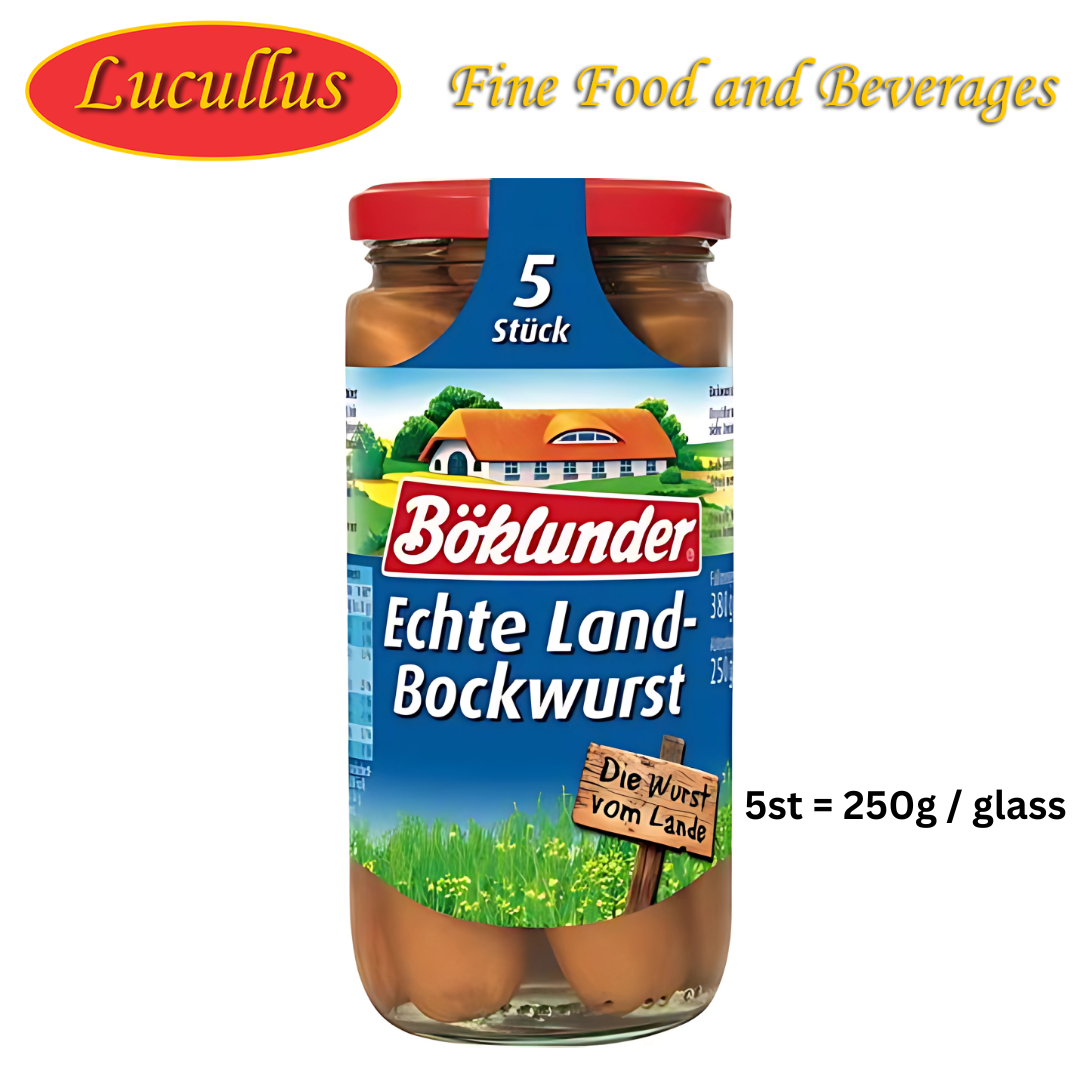 BÖKLUNDER - ECHTE LAND BOCKWURST / LAND SAUSAGES 5ST = 250G