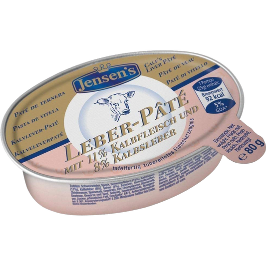 Jensen - Veal Liver Pate - 80 g can / Kalbsleberpastete