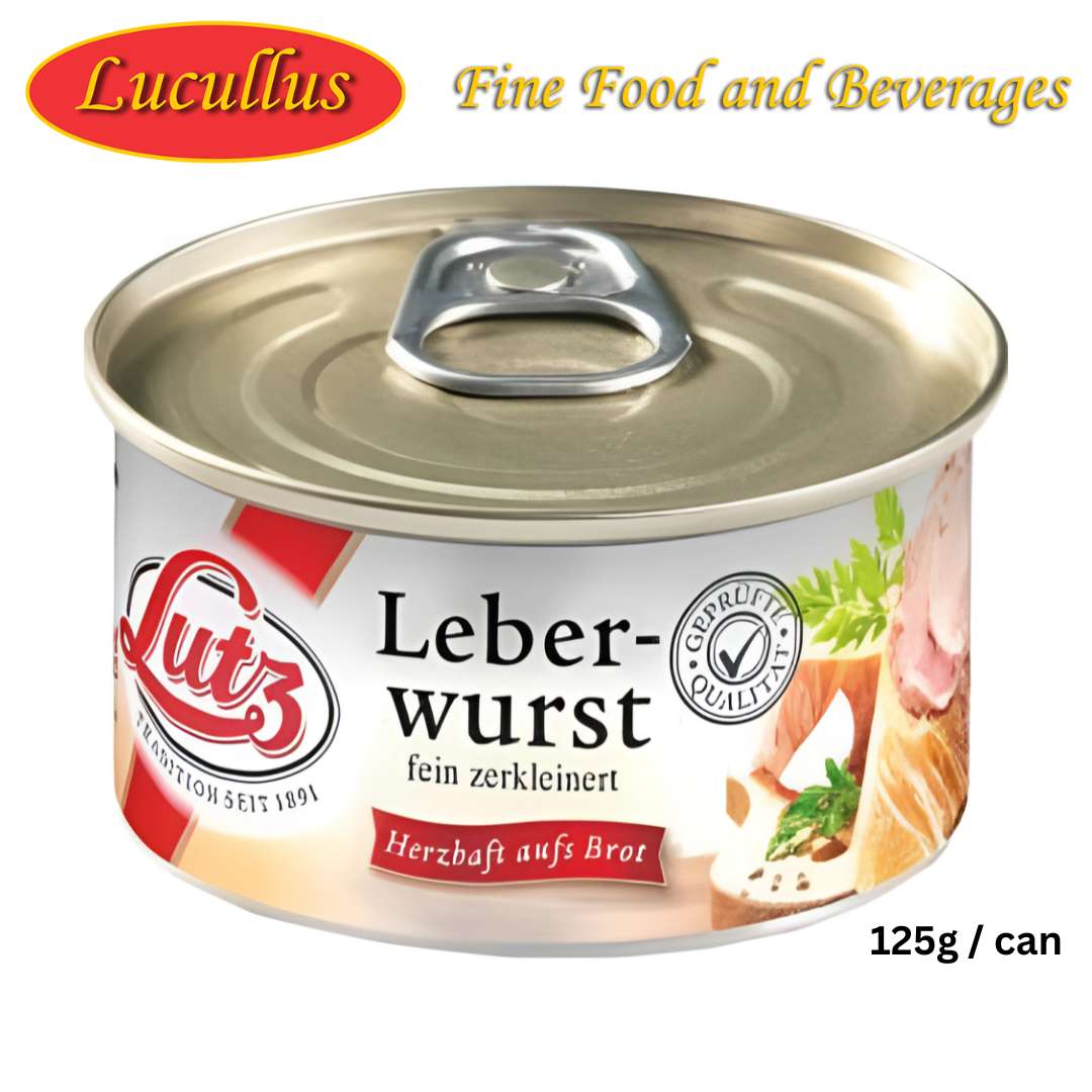 LUTZ - LEBERWURST FEIN / LIVER SAUSAGE SPREAD FINE 125G