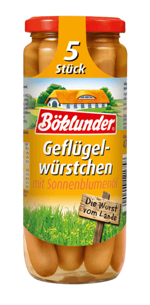 Boeklunder - Poultry Sausages 5 pcs - 250 g / Gefluegelwurst