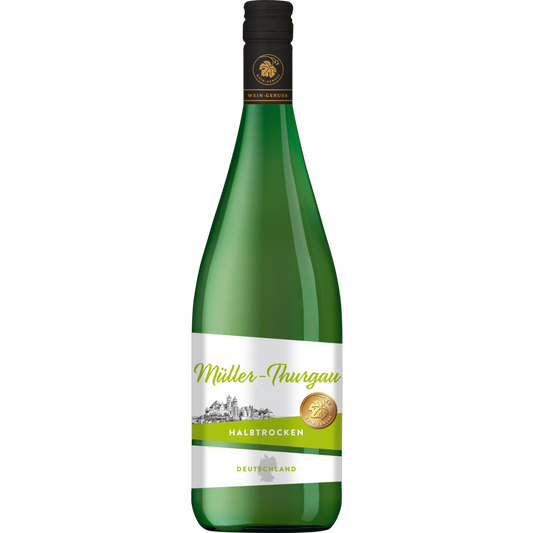 Wein Genuss Pfalz Reisling Müller - Thurgau Halbtrocken Deutschland 11.5% vol 1000ml btl