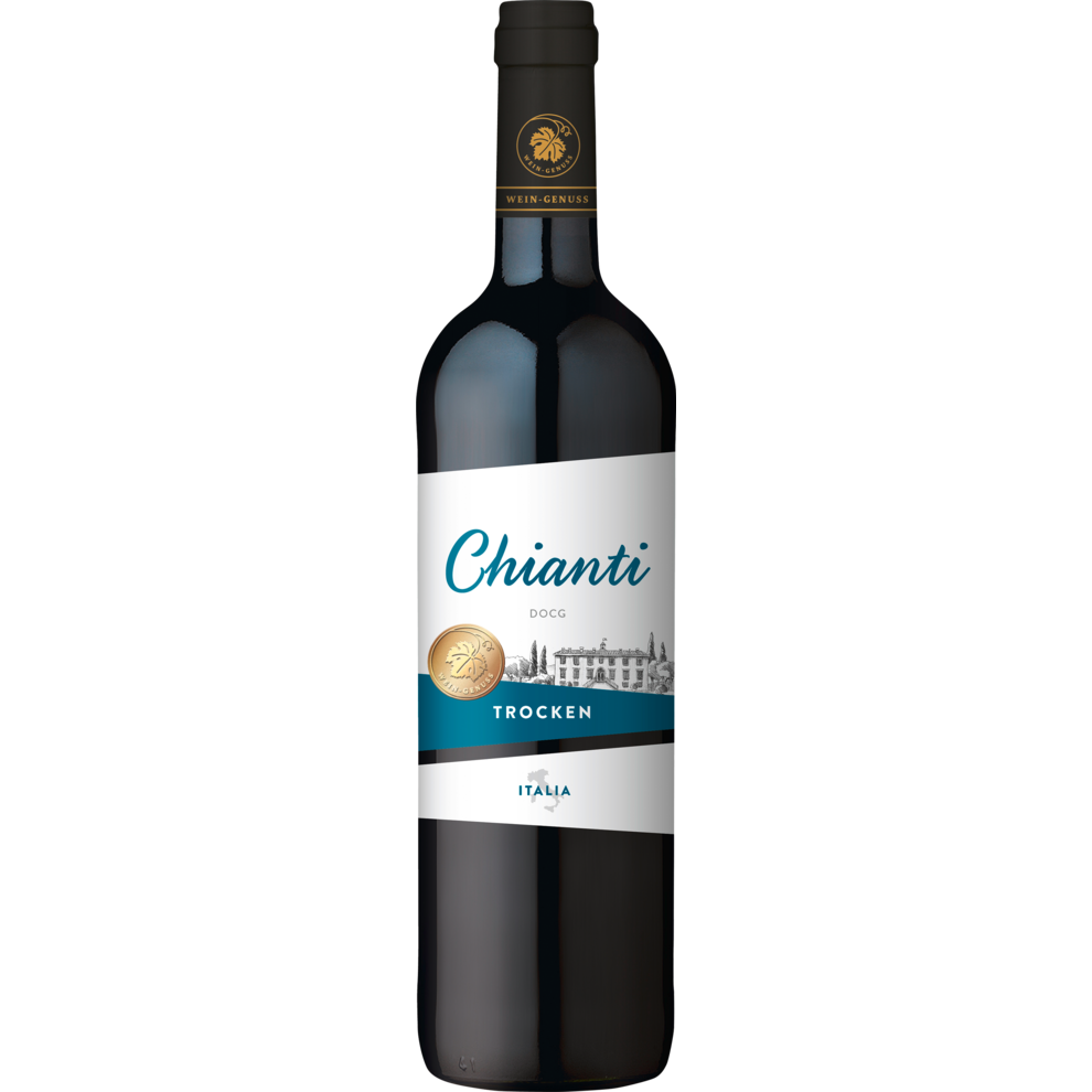 Wein-Genuss Chianti Trocken 2021 Italia Red wine 12% Alc. Vol 750ml