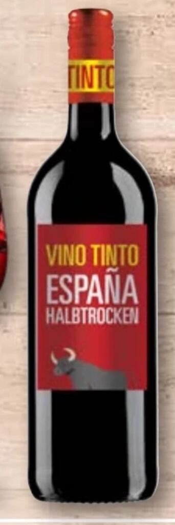 Vino Tinto España Halbtrocken Rotwein 12.5% alc. Vol. 1 Liter