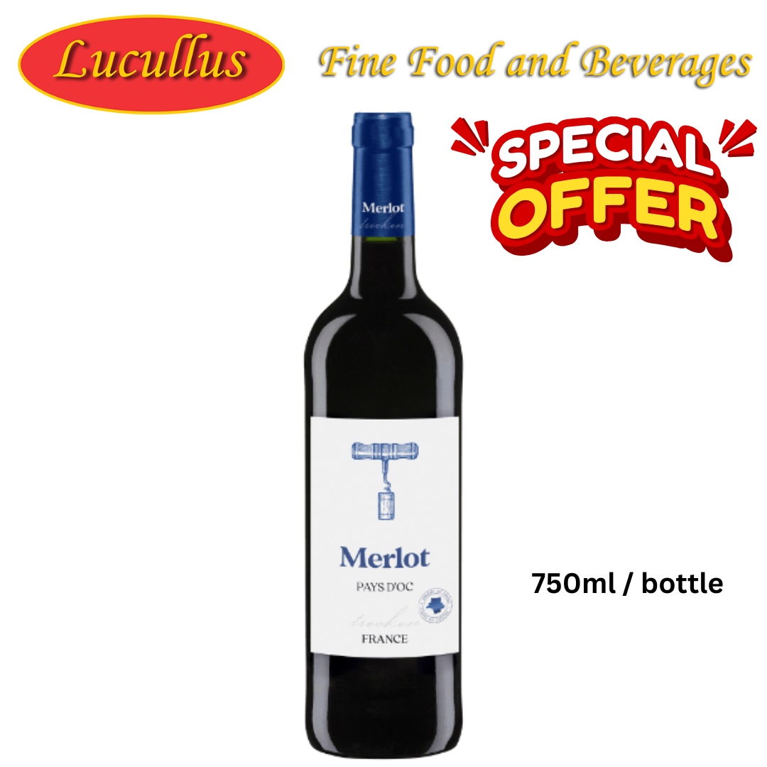 PAYS D'OC - MERLOT TROCKEN / DRY 2021 FRANCE 13% ALC. VOL. 750ML