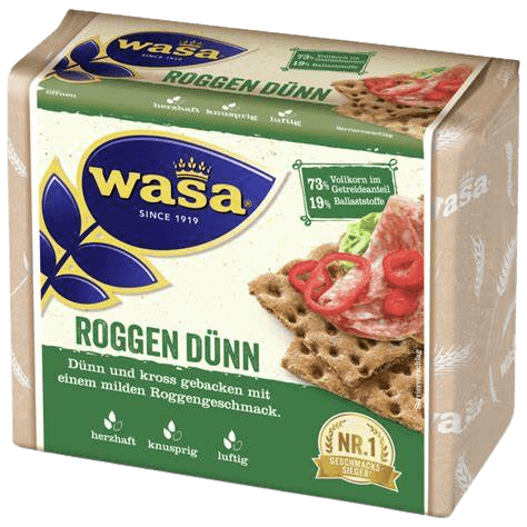 Wasa - Crisp Rye Bread thin - 205 g pck / Knuspriges dünnes Roggen-Knäckebrot