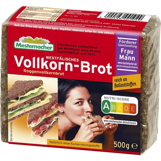 Mestermacher - Whole Grain Rye Bread Mix - 500 g pck / Vollkorn-Roggenbrot-Backmischung