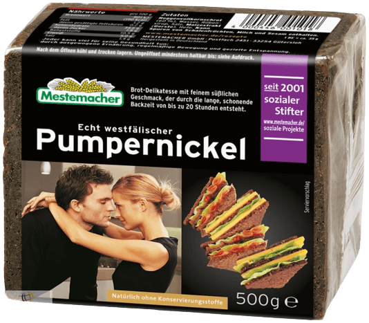 Mestermacher - Black Bread "Pumpernickel" - 500 g pck / Pumpernickel