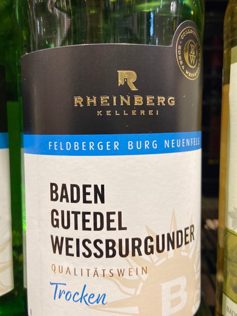 Rheinberg weissburgunder Baden Trocken QBA 1000ml btl