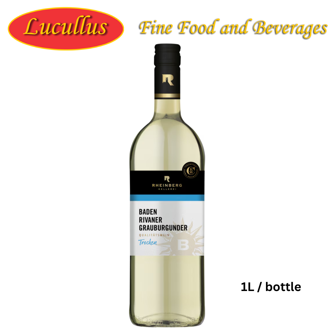 RHEINBERG - BADEN RIVANER GRAUBURGUNDER WEISS TROCKEN QBA 1L BTL