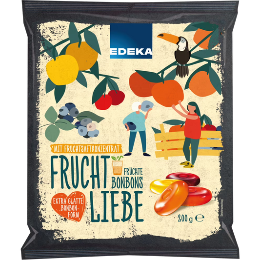 Edeka - Fruit Bonbon Mix - 200 g bag / Fruchtbonbon-Mix