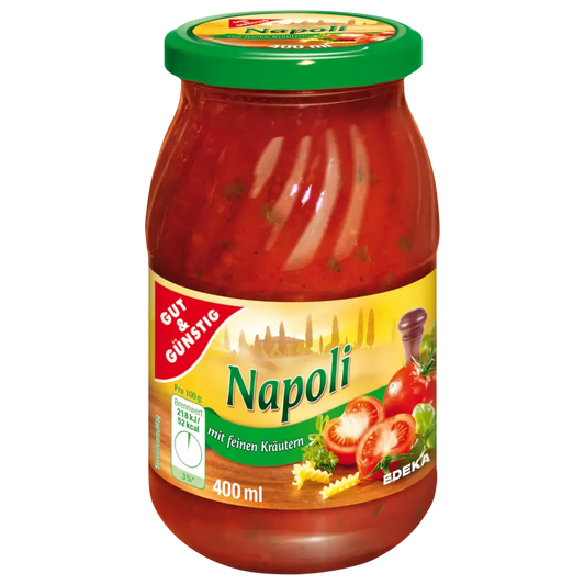 G+G - Noodle Sauce " Napoli" - 400 g glass / Nudelsoße Napoli