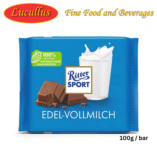 RITTER SPORT - EDEL VOLLMILCH / VOLLMILCCHSCHOKOLADE 100G