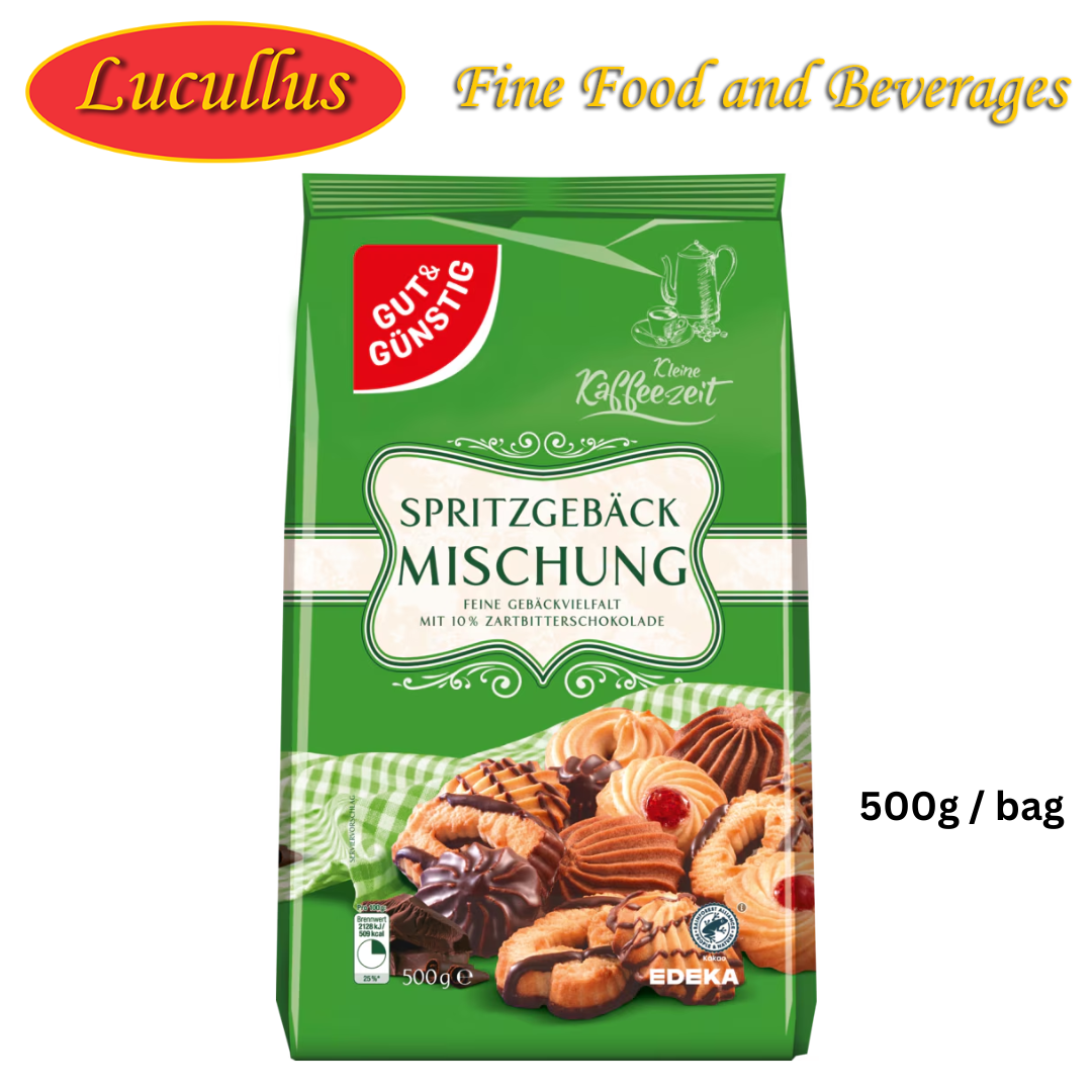GUT & GÜNSTIG - SPRITZGEBÄCK MISCHUNG / SHORTBREAD COOKIES MIX 500G