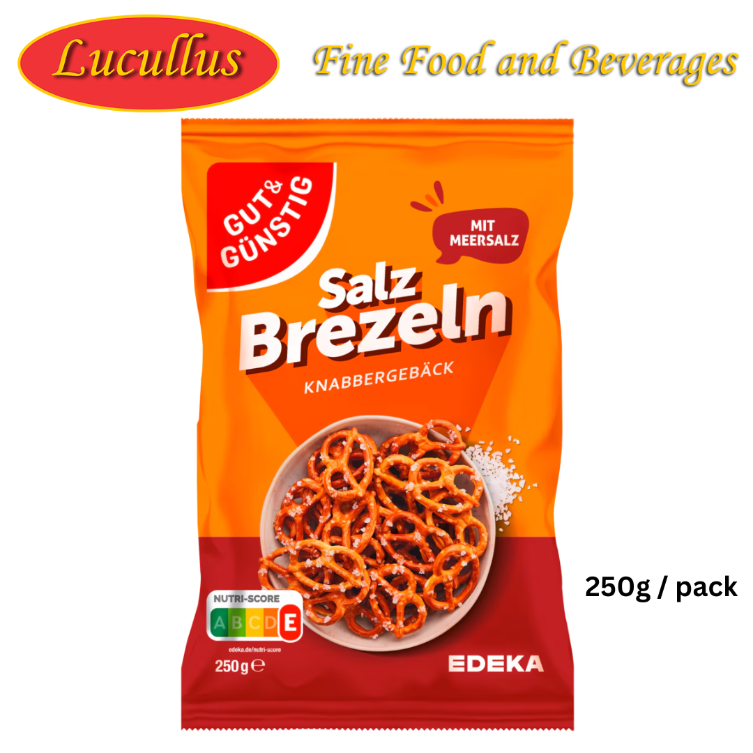 GUT & GÜNSTIG - SALZ BREZELN / SALTED PRETZELS 250G