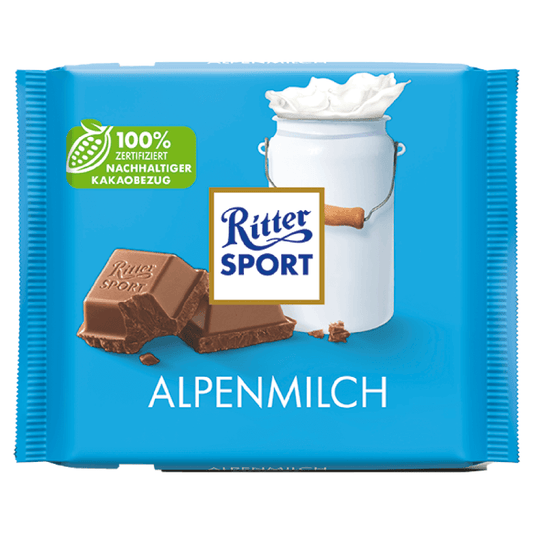 Ritter Sport Alpine Milk/ Alpenmilch Schokolade Ritter Sport 100g bar/ tafel