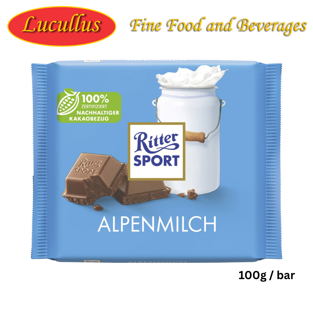 RITTER SPORT - ALPENMILCH SCHOKOLADE / SCHOKOLADENMILCH 100G