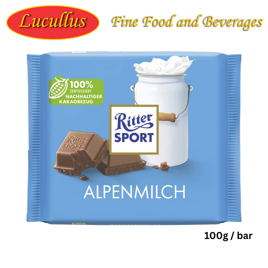 RITTER SPORT - ALPENMILCH SCHOKOLADE / SCHOKOLADENMILCH 100G