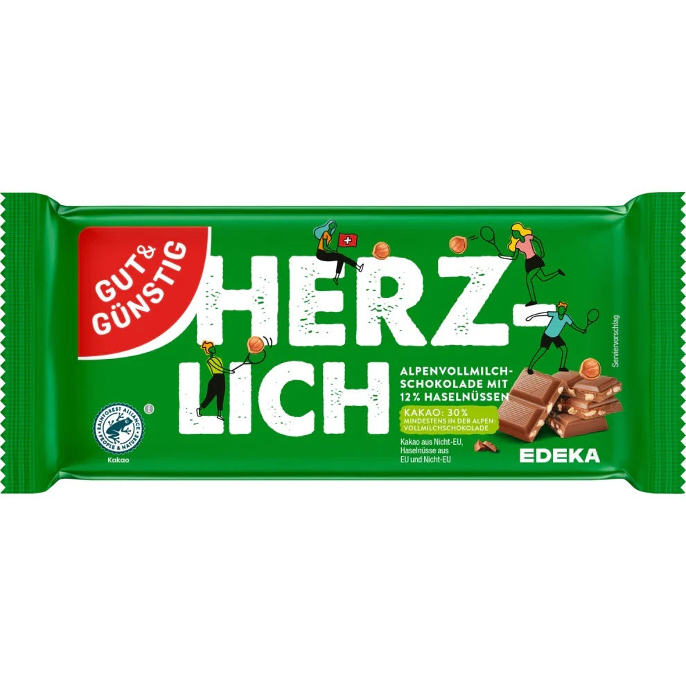 G+G Alpenrahm Haselnuss / Cream Hazelnut chocolate 100g