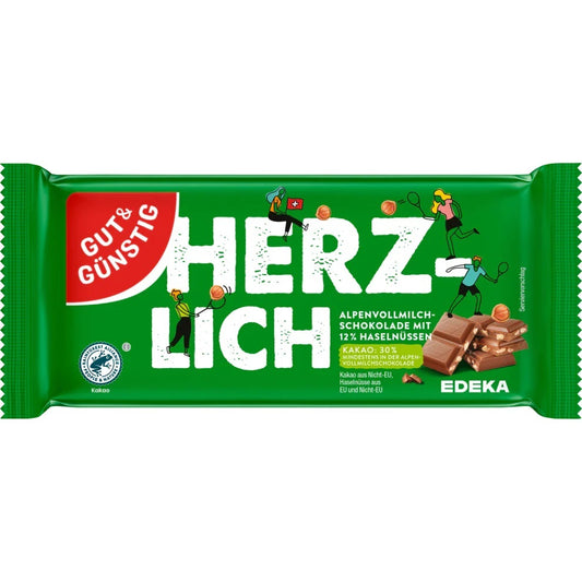 G+G Alpenrahm Haselnuss / Cream Hazelnut chocolate 100g