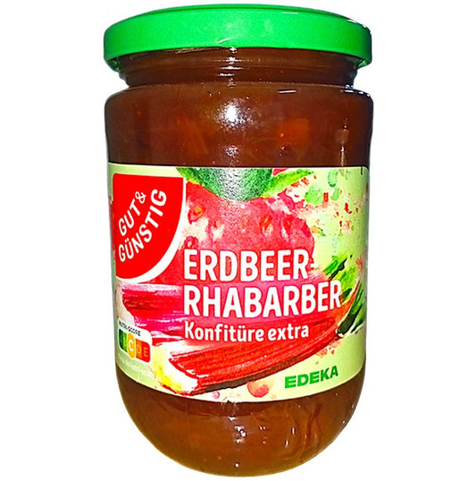 G+G - Strawberry Rhubarb Jam - 450 g glass / Erdbeer-Rhabarber-Marmelade