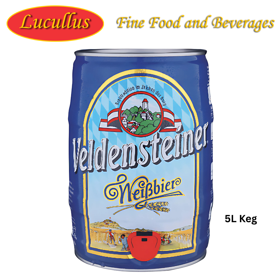 VELDENSTEINER - WEIßBIER / WHEATBEER 5L FASS BLECHDOSE