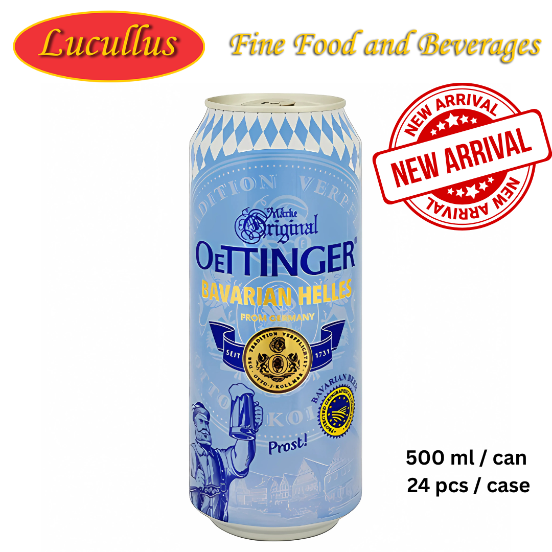 OETTINGER - BAVARIAN HELLES 500ML CAN - 24 PER CASE