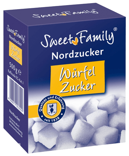 Sweet Family Nordzucker - Sugar Cubes - 500 g pck / Zuckerwürfel