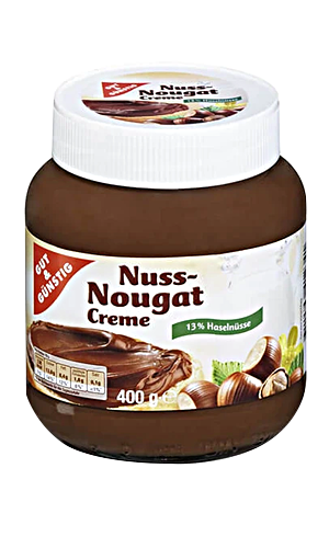 G+G - Nut-Nougat Cream - 400 g glass / Nuss-Nougat-Creme