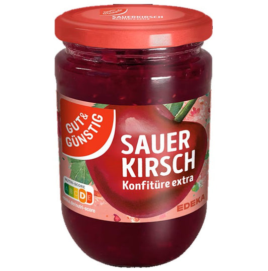 G+G - Sour Cherry Jam - 450 g glass / Sauerkirsch-Marmelade