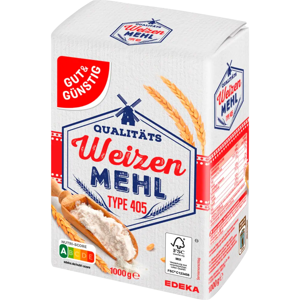 G+G - Wheat Flour Type 405 - 1000 g pck / Weizenmehl 405