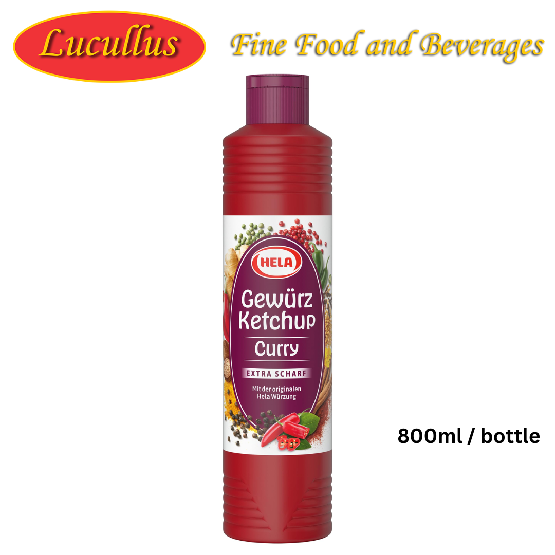 HELA - GEWÜRZ CURRY KETCHUP EXTRA SCHARF / CURRY KETCHUP EXTRA HOT 800ML