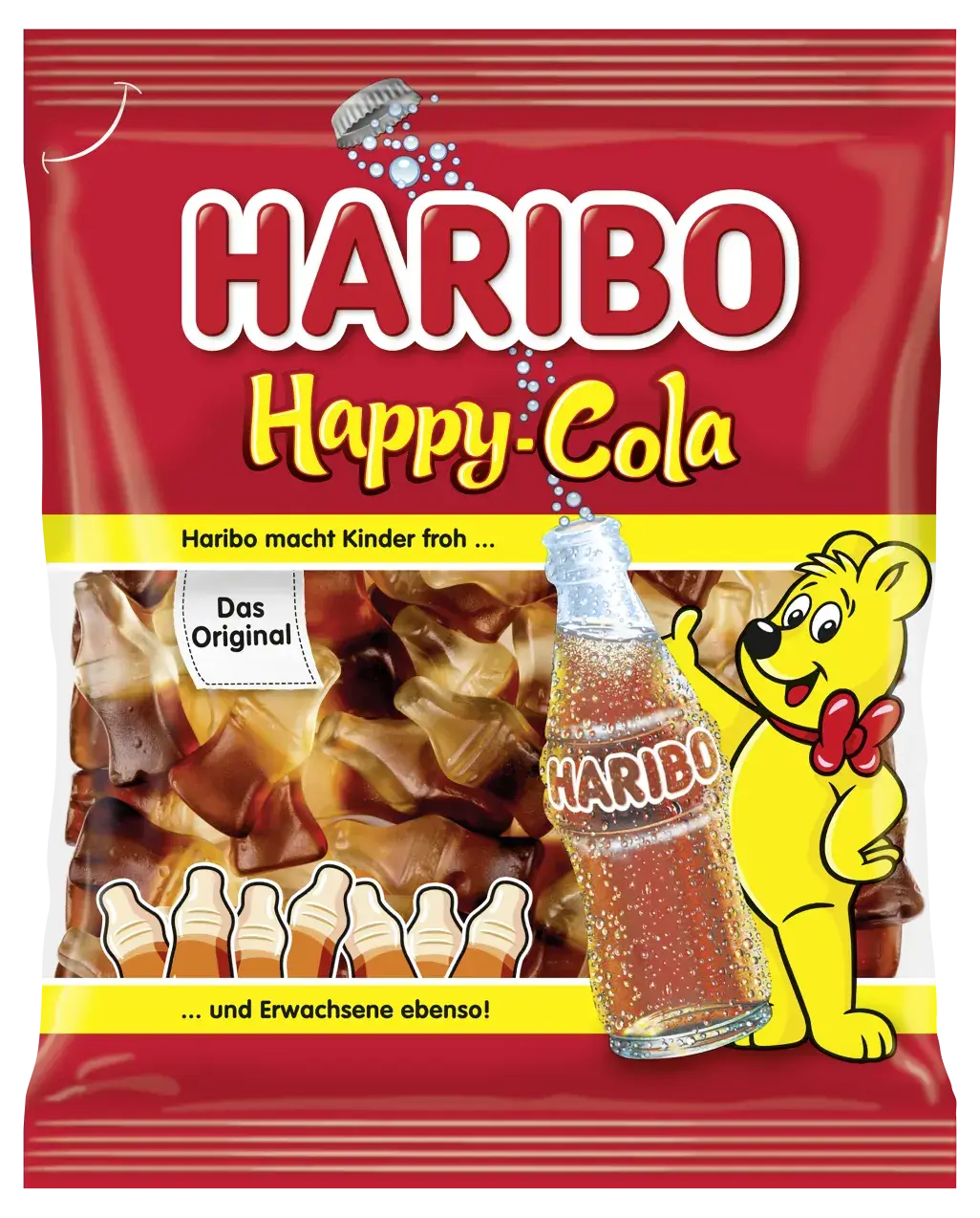 Haribo - Happy Cola 175 g bag / Happy Cola Colaflöschchen