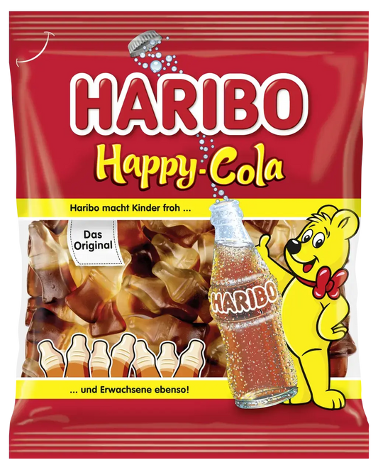 Haribo - Happy Cola 175 g bag / Happy Cola Colaflöschchen