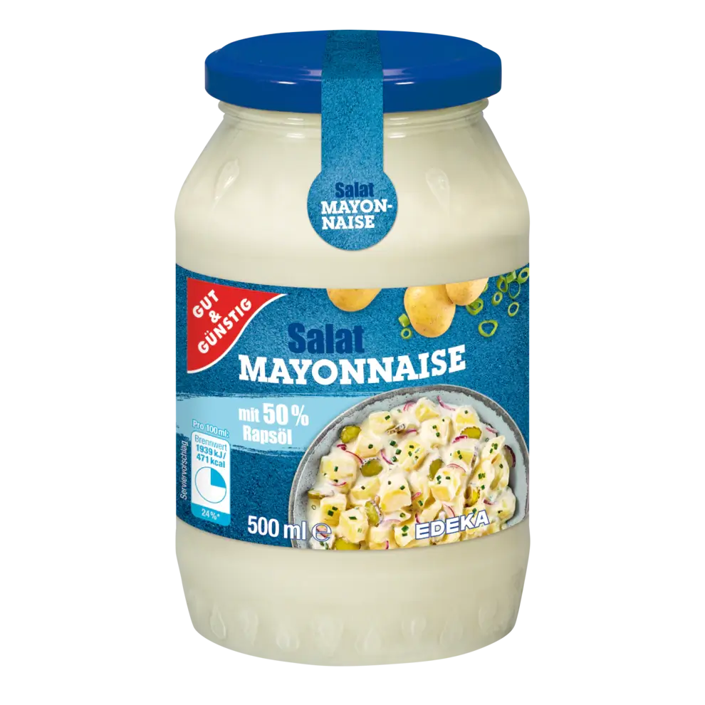 G+G - Mayonaise - 500 g glass / Salatmayonnaise