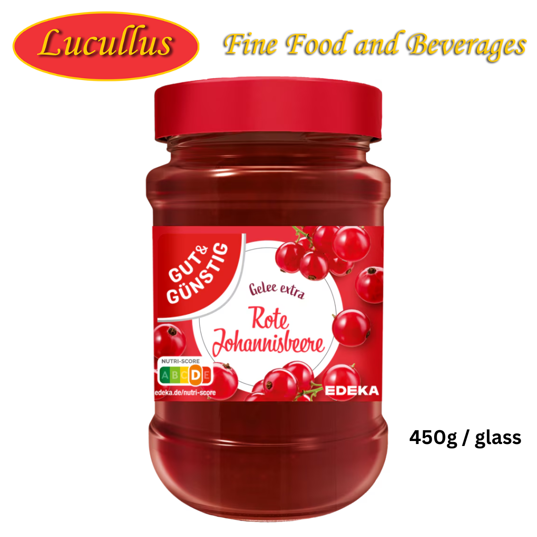 GUT & GÜNSTIG - ROTE JOHANNISBEER GELEE / RED CURRANT JELLY 450G