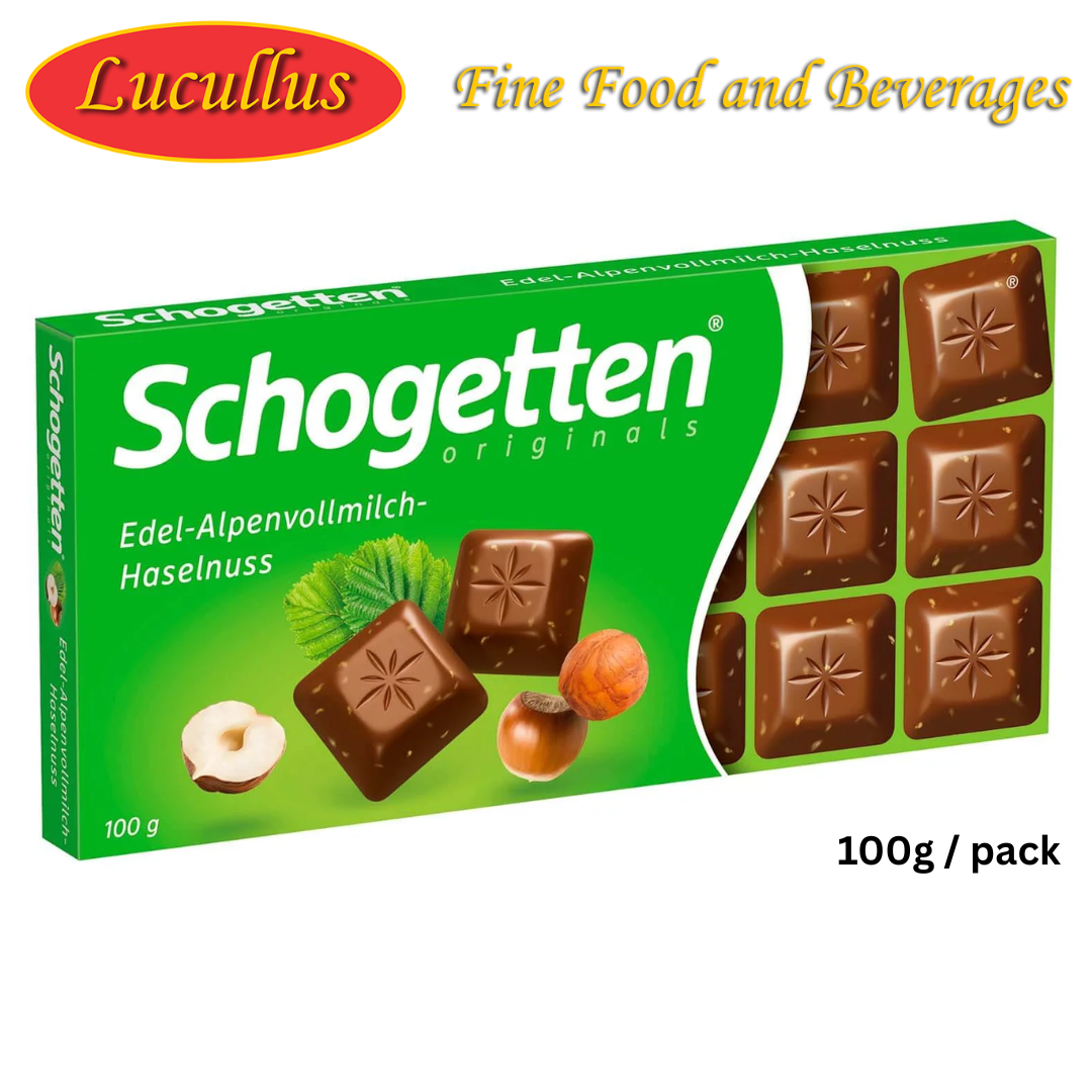 Schogetten - Wholemilk Nuts Chocolate - 100 g bar / Vollmilch-Nuss-Schokolade