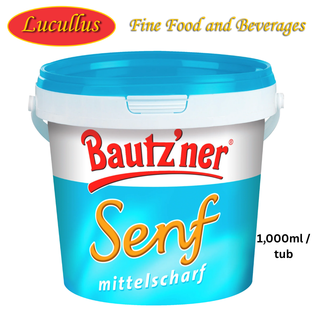 BAUTZ'NER - SENF MITTELSCHARF / MUSTARD MEDIUM HOT 1,000ML