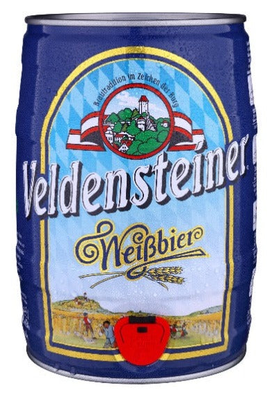 Veldensteiner Weissbier / Wheatbeer 5L keg Tin can