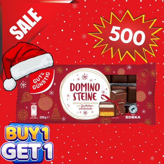 (BUY 1 TAKE 1) GUT & GÜNSTIG - DOMINO STEINE ZARTBITTER 250G