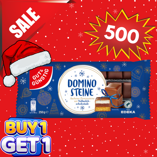 (BUY 1 TAKE 1) GUT & GÜNSTIG - DOMINO STEINE VOLLMILCH 250G