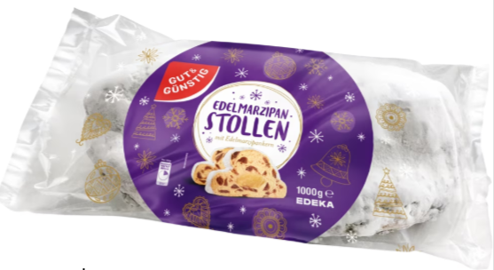 G+G Edelmarzipanstollen 1000g PK/Pack