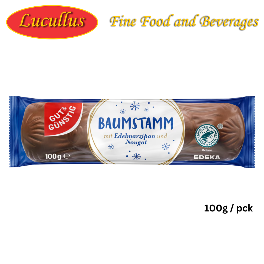 GUT & GÜNSTIG - BAUMSTAMM MIT MARZIPAN UND NOUGAT 100G PACK
