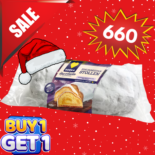 (BUY 1 TAKE 1) EDEKA - EDELMARZIPAN STOLLEN OHNE ROSINEN 500G