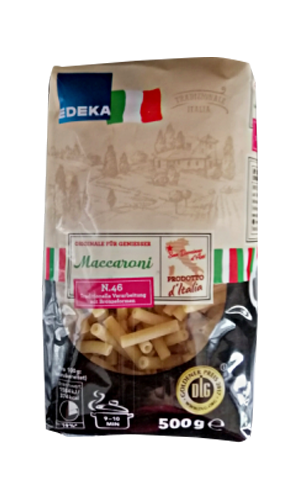 Edeka - Maccaroni short - 500 g bag / Maccaroni kurz