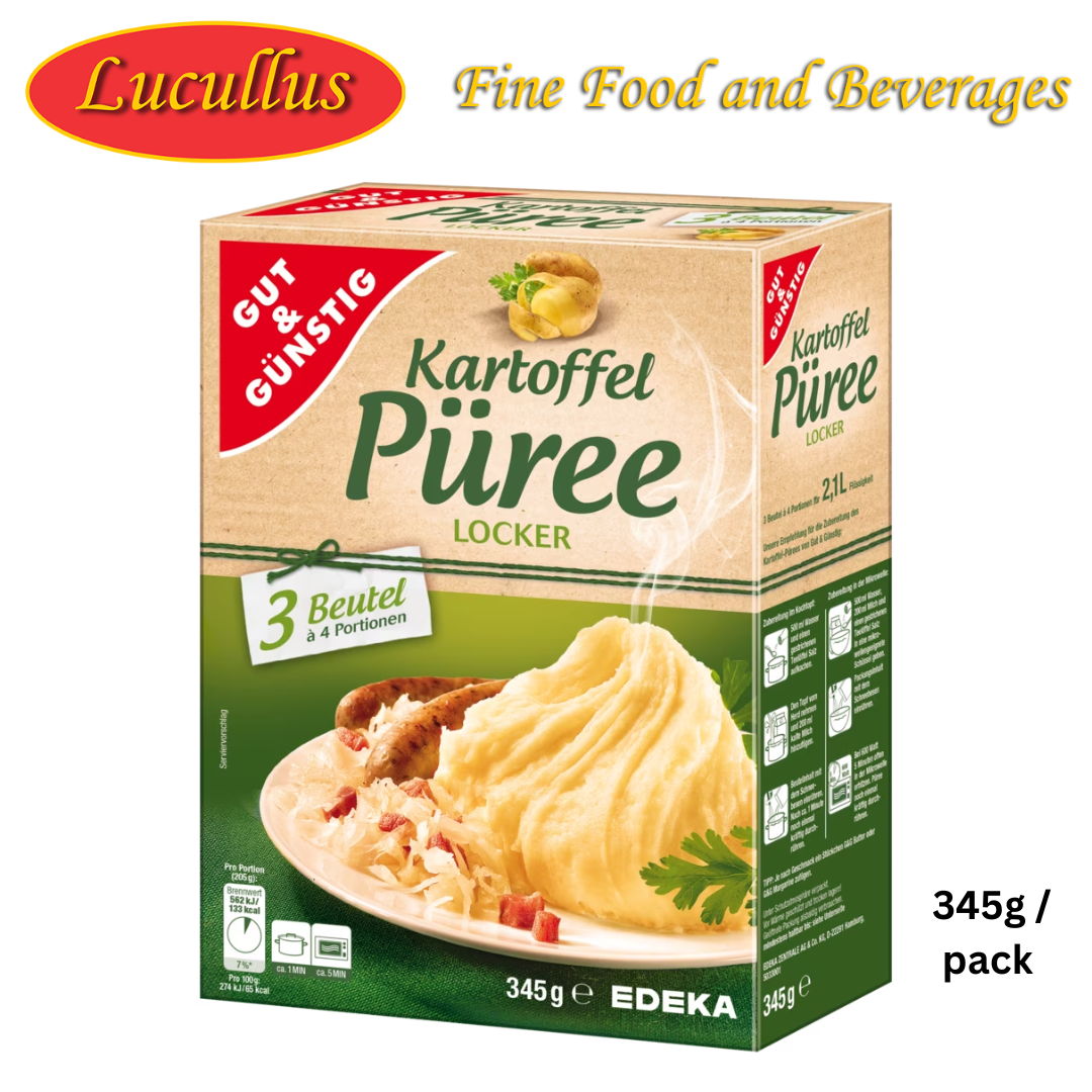 GÜT & GUNSTIG - KARTOFFEL PÜREE 345G / MASHED POTATOES 3x4 PORTIONS