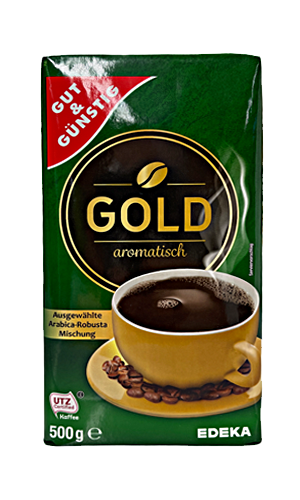 G+G Coffee "GOLD" Ground Roasted- 500 g pck / Röstkaffee "GOLD"