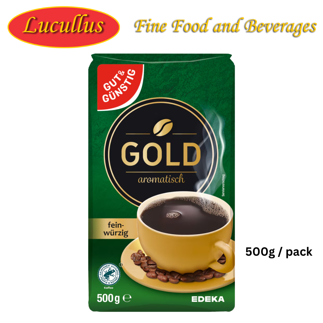 GUT & GÜNSTIG - RÖSTKAFFEE "GOLD" / GROUND ROASTED COFFEE 500G PCK