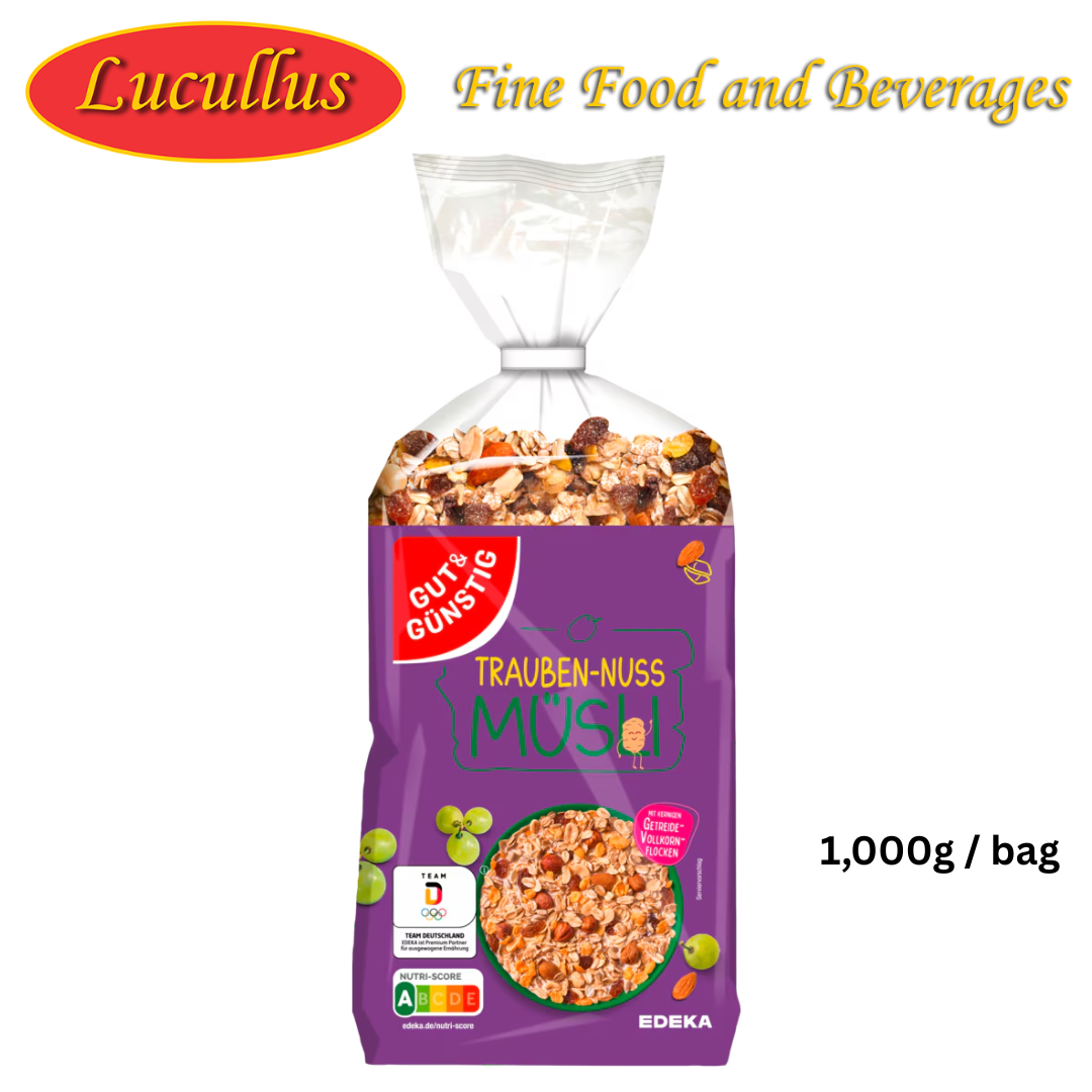GUT & GÜNSTIG - TRAUBEN NUSS MÜSLI / GRAPE NUTS MÜSLI 1KG