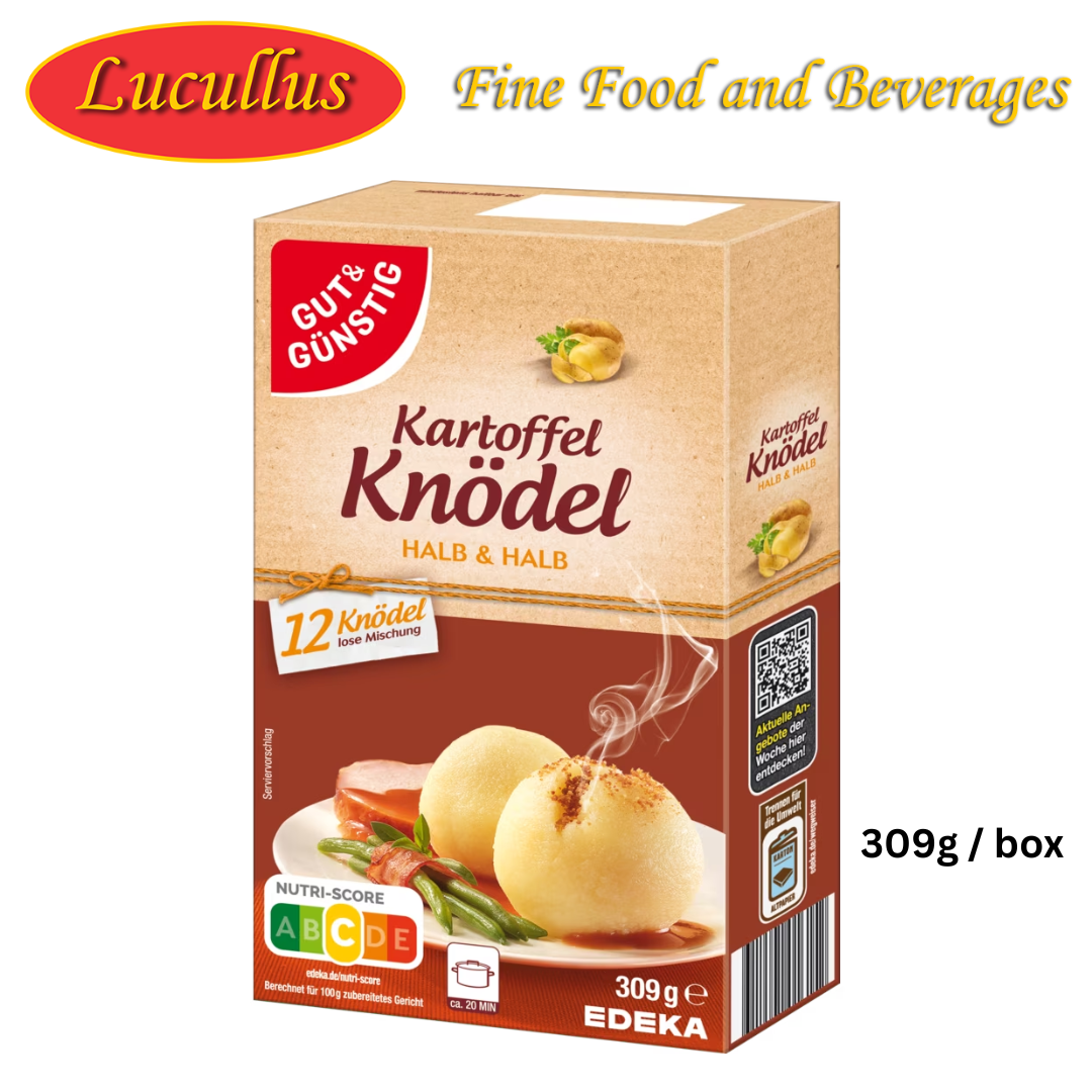 GUT & GÜNSTIG - KARTOFFEL KNÖDEL HALB & HALB / POTATO DUMPLINGS HALF & HALF 12PCS PER PCK 309G